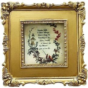 VPMQFL Carved Resin Decorative Painting American Wall Hanging Resin Photo Frame