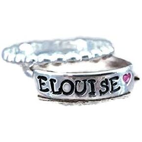Personalized Sterling Silver Stacking Ring,1 Kid Name Ring, Custom Name or Mother's Ring Stackable, Name Rings, Mothers Day Gift, Child Name Ring - 2 Ring Set in Saudi Arabia