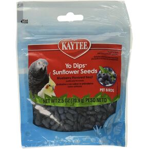 (3 Pack) Kaytee Fiesta Blueberry Flavored Yogurt Dipped Sunflower Seeds Bird Treat, 2.5 Ounce Each