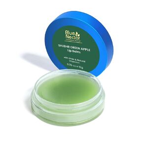 Blue Nectar Ayurvedic Orange Lip Balm with Organic Ghee & Natural Vitamin C for Dry Lips | Moisturizing Lip Gloss with Clean Ingredients (0.35 oz, 10 Herbs)
