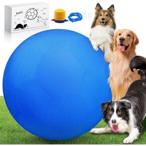 25" Herding Ball Set for Dogs and Horses, Durable Waterproof Dog Toy, Dual-Layer Large Interactive Pet Play Ball for Australian Shepherds, Cattle Dogs, Collies, and All Herding Breeds (Blue)