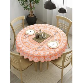 ماندالا الهندي هاواي مقاوم للشمس جولة شاطئ رمي النسيج Hippy Boho Gypsy tablecloth تغطية الطاولة على طاولة المائدة مملوكة تزيين لتناول الطعام في المطبخ حفل زفاف وحفلات 50 بوصة