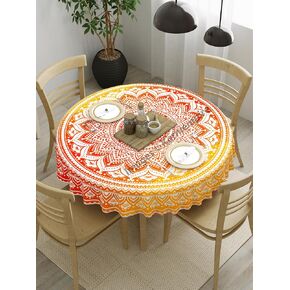Mandala Roundie Roundie Beach رمي المائدة مستديرة اليوغا ورقة القطن الفراش البوهيمي بوهو سرير واندبايتش تغطية الطاولة على طاولة تغطيات حفلات نزهة غرفة الطعام ديكور المنزل 50 بوصة