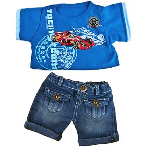 Cool Racecar Outfit Outfit Fits Most 14" - 18" Build-a-Bear and Make Your Own Stuffed Animals