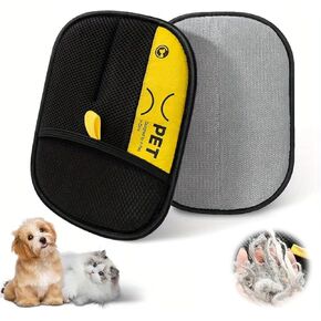 Electrostatic Pet Hair Removal Gloves - Reusable Cat Hair Remover Mitt with Static Charge for Furniture, Clothes, Bedding, Grooming Glove for Dogs & Cats (2pcs)