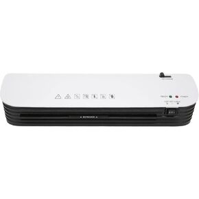 Keenso Professional 9in Hot Cold Laminator Fast Preheat ABS Anti Jam Laminating Machine for Office Business Card Poster (US Plug 100‑120V)