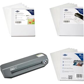 SINCHI Never Jam, 48-Second Warm-up, 3-10 mil, 13" Laminator & Three Packs of Letter Size Laminating Sheet (3 mil 200pcs Pack, 5 mil 100pcs Pack, & 10 mil 50pcs Pack)