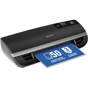 Swingline GBC Thermal Laminator Machine, Fusion 5100L, 12 Inch, 1 Min Warm-up, 1.5-10 Mil, with 50 EZUse Laminating Pouches (1703078)