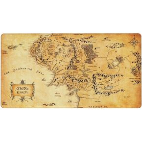 MTG Playmat TCG Playmat Board Game Card Game Trading Card Game Play Mat Desk Pad Original Hand Painted Rubber Base Smooth Surface Stitched Edges Aged Map 23.5x13.8in
