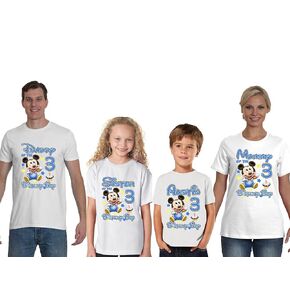 Personalized Baby Birthday Shirt, Add Any Name and Age, Custom Shirts for a baby boys, Birthday Party, Family Matching Shirts.