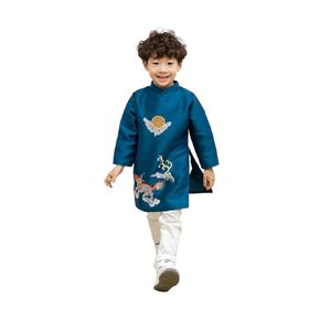 C23 Kids Ao dai Vietnam Be Trai Boys Vietnamese Traditional Ao Dai For Women, Ao Dai For Women, Vietnamese Dress For Women, Ao Dai Dress For Women ao dai Tet Lunar New Year (2, Blue)