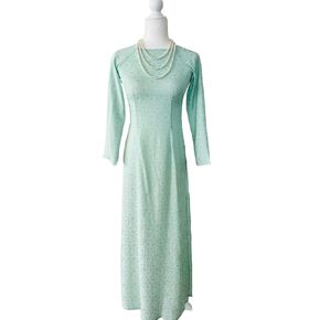 J9 Mint Ao dai Vietnam NO PANTS Vietnamese Traditional Ao Dai For Women, Vietnamese Dress For Women, Ao Dai Dress For Women ao dai Tet Lunar New Year (XL)