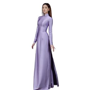 E32 Lua HAI DA Purple Ao dai Vietnam Vietnamese Traditional Ao Dai For Women, Ao Dai For Women, Vietnamese Dress For Women, Ao Dai Dress For Women ao dai Tet Lunar New Year (4XL)