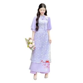 C19 The Small Pink Flowers AO DAI VIENMASE AO DAI التقليدية للنساء ، فستان الفيتنامي للنساء ، فستان AO DAI للنساء AO DAI TET LUNAR NEW (2XL ، GRAY)