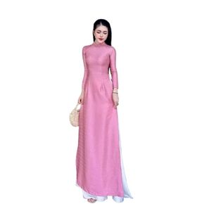 F4 Pink Ao Dai NO PANTS Ao dai Vietnam Vietnamese Traditional Ao Dai For Women, Ao Dai For Women, Vietnamese Dress For Women, Ao Dai Dress For Women ao dai Tet Lunar New Year (XL)