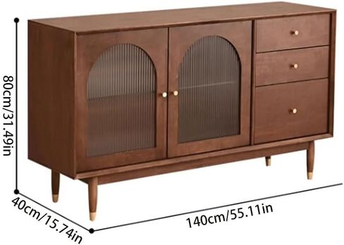 خزانة الجانبية Nordic Retro Solid Wood Dining Sideboard بسيطة المنزل مجلس الوزراء غرفة المعيش in Saudi Arabia