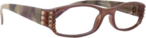 Rosie Bling Reading Glasses Women W (Light Colorado and Copper) Genuine European Crystals (Brown) NY Fifth Avenue (+2.50) in Saudi Arabia