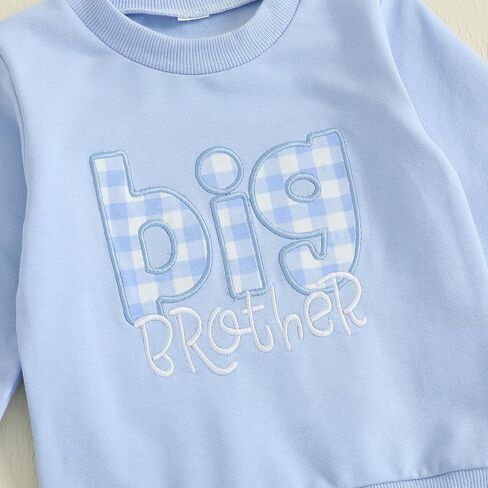 Ledy Champswiin Big Lil Bro Toddler Boy Clothes Long Sleeve Tops Pants Brothers Matching Outfits in Saudi Arabia