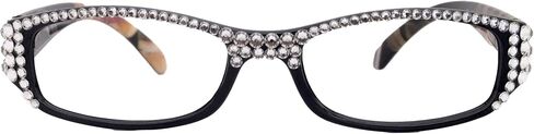 Rosie "NY Fifth Avenue Bling Reading Glasses (Black Frame) with Clear Genuine European Crystals " (+3.00) in Saudi Arabia