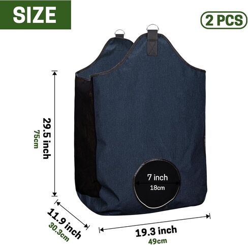 2 Pcs Hay Bags for Horse, Large Capacity Feeding Bag, Goat Hay Feeder, Hay Nets for Sheep, Open Feed Hole Hay Feeder for Slow Feeding in Saudi Arabia