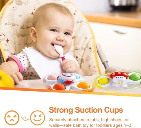 لعبة Dinosaur Saction Cup Toys for 1 year beens ، ألعاب الأطفال للأطفال الذين تتراوح أعمارهم بين 1-3 سنوات ، هدية تدوين الحسية الحسية لـ 1 2 Boys Girls Choilers عيد ميلاد عيد ميلاد in Kuwait