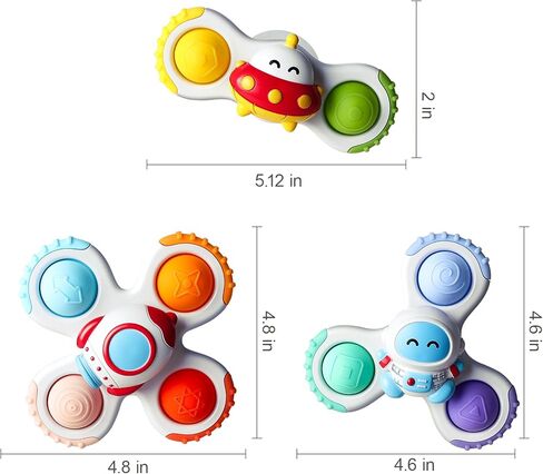 لعبة Dinosaur Saction Cup Toys for 1 year beens ، ألعاب الأطفال للأطفال الذين تتراوح أعمارهم بين 1-3 سنوات ، هدية تدوين الحسية الحسية لـ 1 2 Boys Girls Choilers عيد ميلاد عيد ميلاد in Kuwait