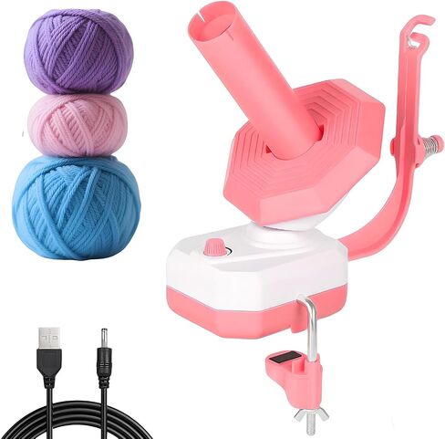Sonhomay Electric Yarn Winder, Stepless Speed Automatic Yarn Ball Winder for Knitters & Crocheters, Automatic Yarn Spinner Wool Winder Make Neat 10 oz Yarn Cake Helper for Knitting Enthusiast in Kuwait