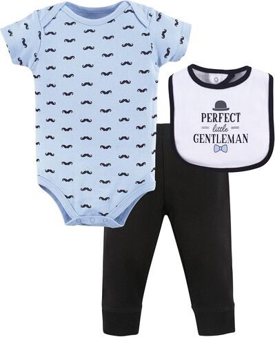 Hudson Baby Unisex Baby Cotton Bodysuit, Pant and Bib Set, Going On Safari, 0-3 Months in Saudi Arabia