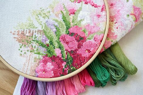 Aida Cloth 16 Count Cross Stitch Fabric ، 60 × 39 بوصة (16Ct ، Off White) in Kuwait