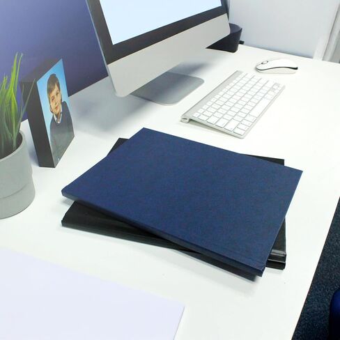 Peleman formally Unibind Thermal Hardcovers Binding Covers for Professional Documents, Journals & Notebooks – No Spiral or Comb Required - Pack of 10 (black, Spine Capacity 20 Sheets Max) in Kuwait