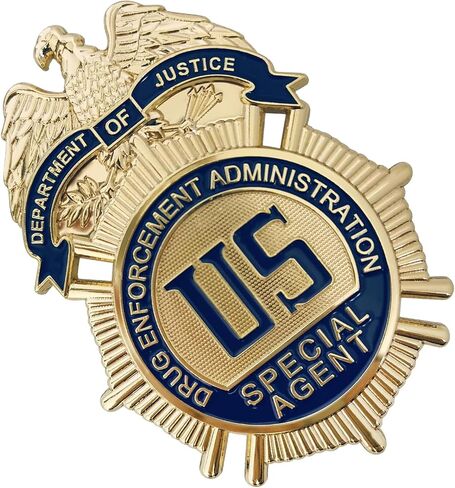 Badge for Dressing up and Role Play, Cop Cosplay Costume Accessory, Enameled & Plated, Nickel-Brass Opulent Shield Badge with Gift Box Packaging, Style11 in Saudi Arabia