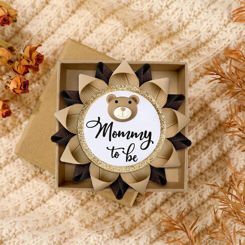 Dad to Be Pin Bear Baby Shower Decorations Gender Reveal Cartoon Bear Badge Button Pin with Gift Box for Gender Reveal Baby Shower Corsage Keepsake New Daddy to be Gifts in Saudi Arabia