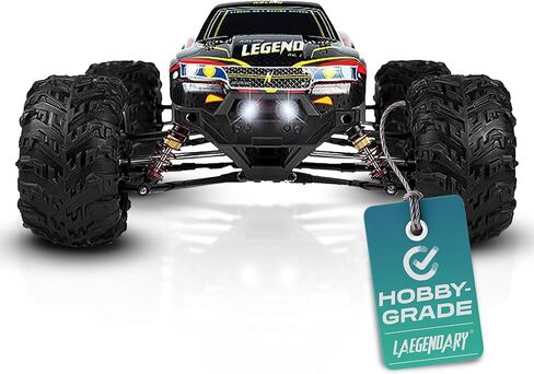 Laegendary عن بعد سيارة التحكم عن بُعد ، سيارة Hobby Grade RC Car 1:10 محرك مصقول مع بطاريتين ، شاحنة RC مقاومة للماء 4x4 على الطرق الوعرة ، سيارات RC سريعة للبالغين ، سيارات RC ، شاحنة التحكم عن بُعد in Kuwait