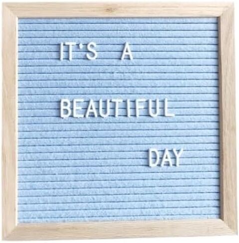 Nordic Felt Letter Board Wooden Photo Frame Wooden Household Board(Blue) in Saudi Arabia