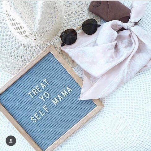 Nordic Felt Letter Board Wooden Photo Frame Wooden Household Board(Blue) in Saudi Arabia