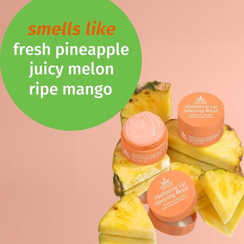 Hempz Hydrating Lip Sleeping Mask - Sweet Pineapple & Honey Melon (.95 Oz.) | Overnight Hydrating Lip Balm for Dry Lips, Lip Repair, Chapped Lip Treatment & Nourishment for Women in Saudi Arabia