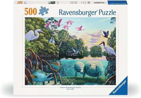 Ravensburger Manatee Moments - 500 Piece Jigsaw Puzzle | Premium Quality Materials | Engaging Imagery | Perfect Interlocking Fit | FSC Certified - 12000044 in Saudi Arabia