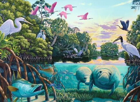 Ravensburger Manatee Moments - 500 Piece Jigsaw Puzzle | Premium Quality Materials | Engaging Imagery | Perfect Interlocking Fit | FSC Certified - 12000044 in Saudi Arabia