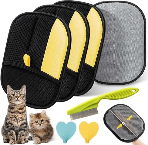 Electrostatic Pet Hair Removal Glove, Static Removal Gloves for Pet Hair, Reusable Double Sided Electrostatic Pet Hair Remover for Couch, Furniture, Carpet, Car Seat (2PCS) in Saudi Arabia