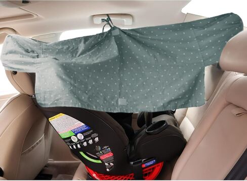 Universal Convertible Car Seat Canopy - Backseat Shade & Sun Shade Visor Extender for Baby & Toddler - Rear & Forward Facing in Saudi Arabia