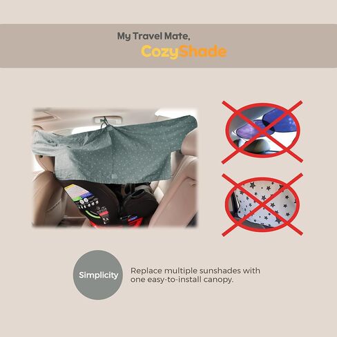 Universal Convertible Car Seat Canopy - Backseat Shade & Sun Shade Visor Extender for Baby & Toddler - Rear & Forward Facing in Saudi Arabia