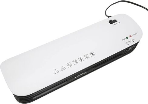 Keenso Professional 9in Hot Cold Laminator Fast Preheat ABS Anti Jam Laminating Machine for Office Business Card Poster (US Plug 100‑120V) in Saudi Arabia