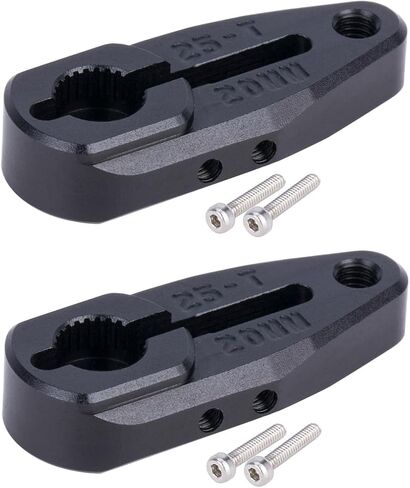 RC Clamping 25t Servo Horn 20mm 24mm 7075 Aluminium لـ Protek Savox Servo 1/10 Arrma Buggy Granite Raider VPS02412 أجزاء خيار السيارة/الشاحنة (25T 20mm 2pcs) in Kuwait