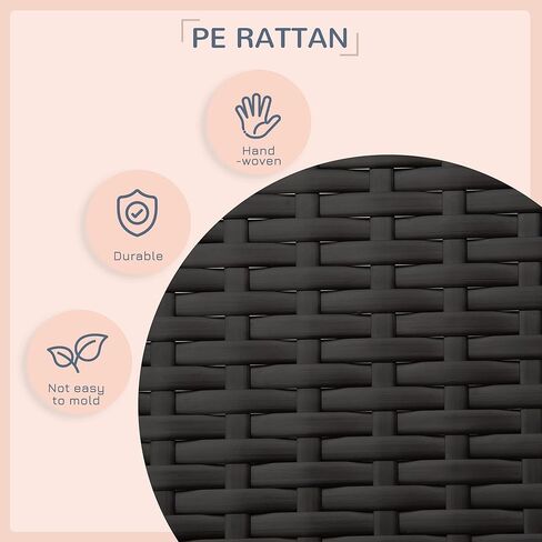 PawHut Wicker Dog House Outdoor with Canopy, Rattan Dog Bed with Water-Resistant Cushion, Raised Dog Bed for Small, Medium Dogs up to 66 lbs, 19.75" in Length, Gradient Gray Wicker & Cushion in Kuwait