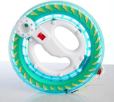 [HYBIZEJZ] Kite Reel with Locking Mechanism - Heavy Duty Hand Crank Line Winder for All Kite Types, Includes 400m Durable String & Quick-Release Connector (Kids/Adults) 8" in Kuwait