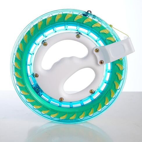 [HYBIZEJZ] Kite Reel with Locking Mechanism - Heavy Duty Hand Crank Line Winder for All Kite Types, Includes 400m Durable String & Quick-Release Connector (Kids/Adults) 8" in Kuwait