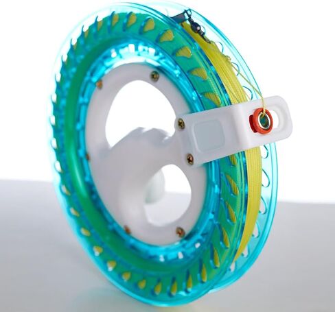 [HYBIZEJZ] Kite Reel with Locking Mechanism - Heavy Duty Hand Crank Line Winder for All Kite Types, Includes 400m Durable String & Quick-Release Connector (Kids/Adults) 8" in Kuwait