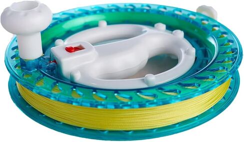 [HYBIZEJZ] Kite Reel with Locking Mechanism - Heavy Duty Hand Crank Line Winder for All Kite Types, Includes 400m Durable String & Quick-Release Connector (Kids/Adults) 8" in Saudi Arabia