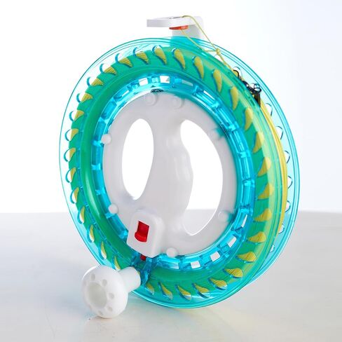 [HYBIZEJZ] Kite Reel with Locking Mechanism - Heavy Duty Hand Crank Line Winder for All Kite Types, Includes 400m Durable String & Quick-Release Connector (Kids/Adults) 8" in Saudi Arabia