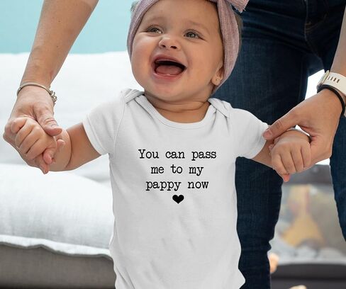 يمكنك أن تنقلني إلى بدلة Bappy Now Baby Bodysuit ، من فضلك مررني إلى دش إعلاني البابي (من 0 إلى 6 أشهر ، رومبير بأكمام بابي)) in Kuwait